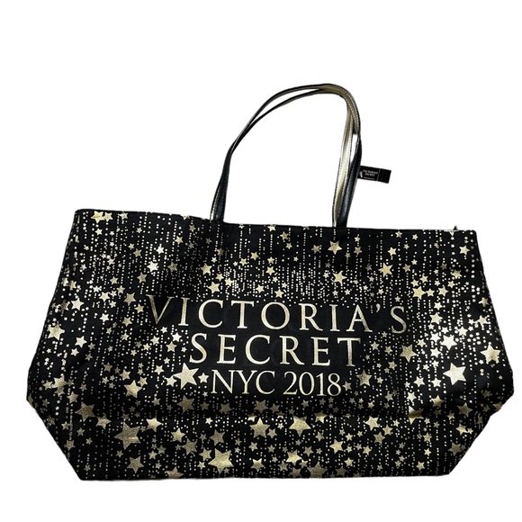 Victoria's Secret Black Carryall Bag Tote 2017 Limited Edition For Sale Online E - 3